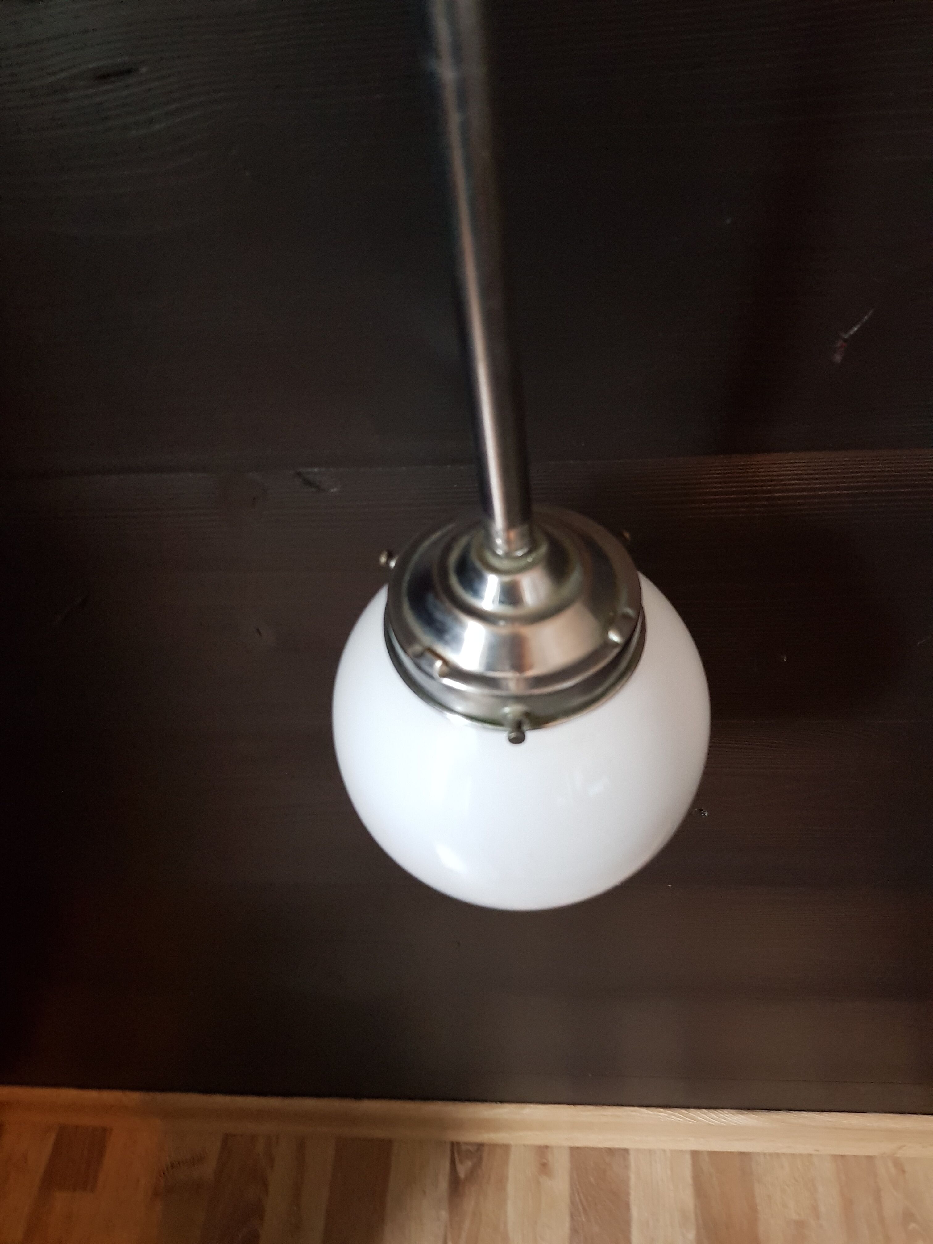 Art deco opaline hanging lamp