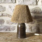 Le Cep stoneware bedside lamp with rope shade