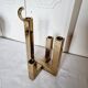 Vintage design candle holder 4 arms Gold aluminum