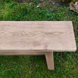 Solid oak farm bench