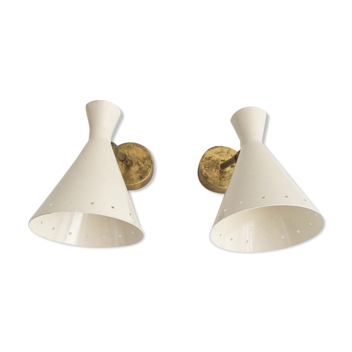 Pair of Italian design wall lamps 1950