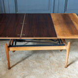 Scandinavian coffee table Smorrebrod with extendable system