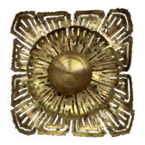 Brass sun wall sconce by Svend Aage Sørensen, Denmark, 1960s, brutalist