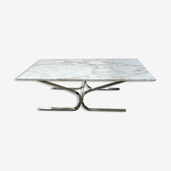 Marble coffee table calacatta design 1970