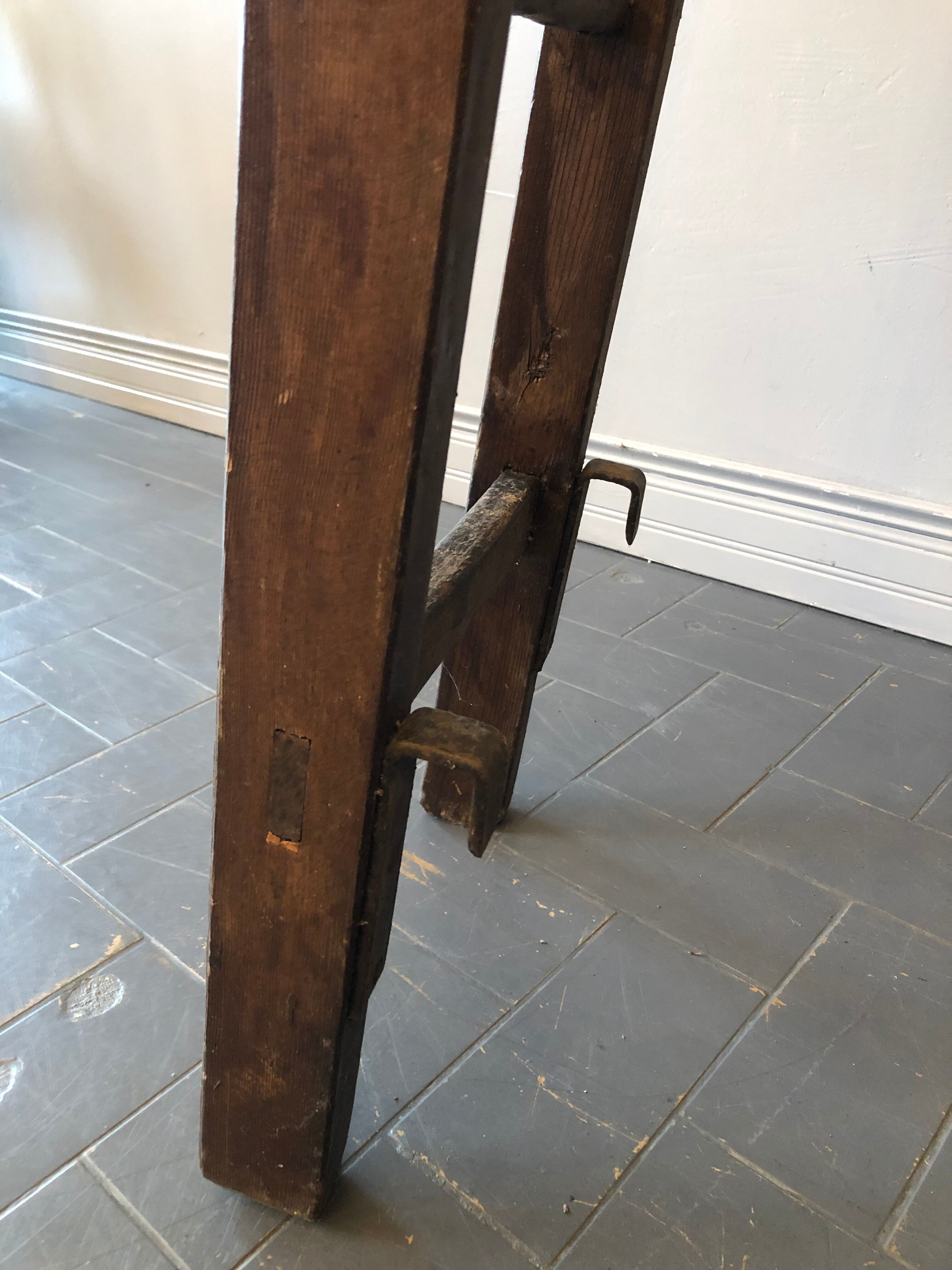 Old wooden stepladder