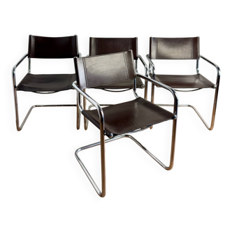Lot de 4 chaises signées Fasem