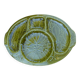 Artichoke dish or presentation dish in green Gien earthenware slip