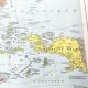 Vintage Map Indonesia Asia Archipelago 38x43cm from 1950