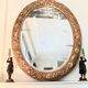 Oval mirror in gilded wood 125 cms French 18th century work