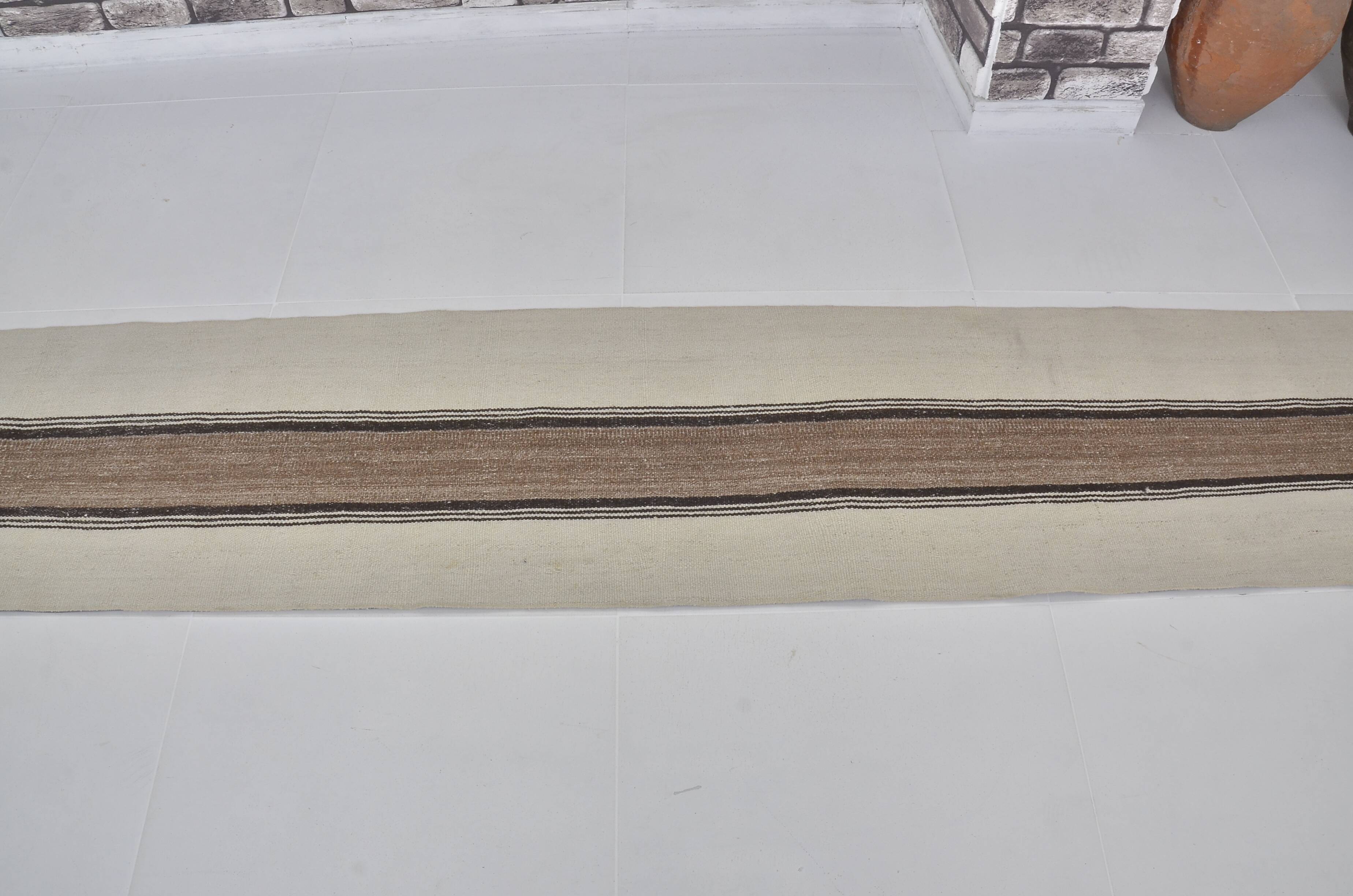 Off White Neutral Vintage Kilim Rug sku3801