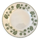 round dish in Digoin Sarreguemines iron clay model "Geranium" green late 19th century