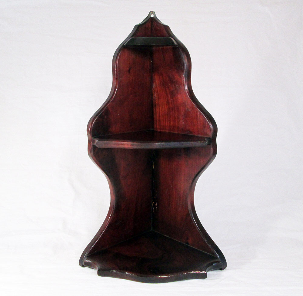 Solid wood corner shelf