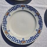 Set of 4 old dessert plates, Earthenware, Ironstone, Sté Amand