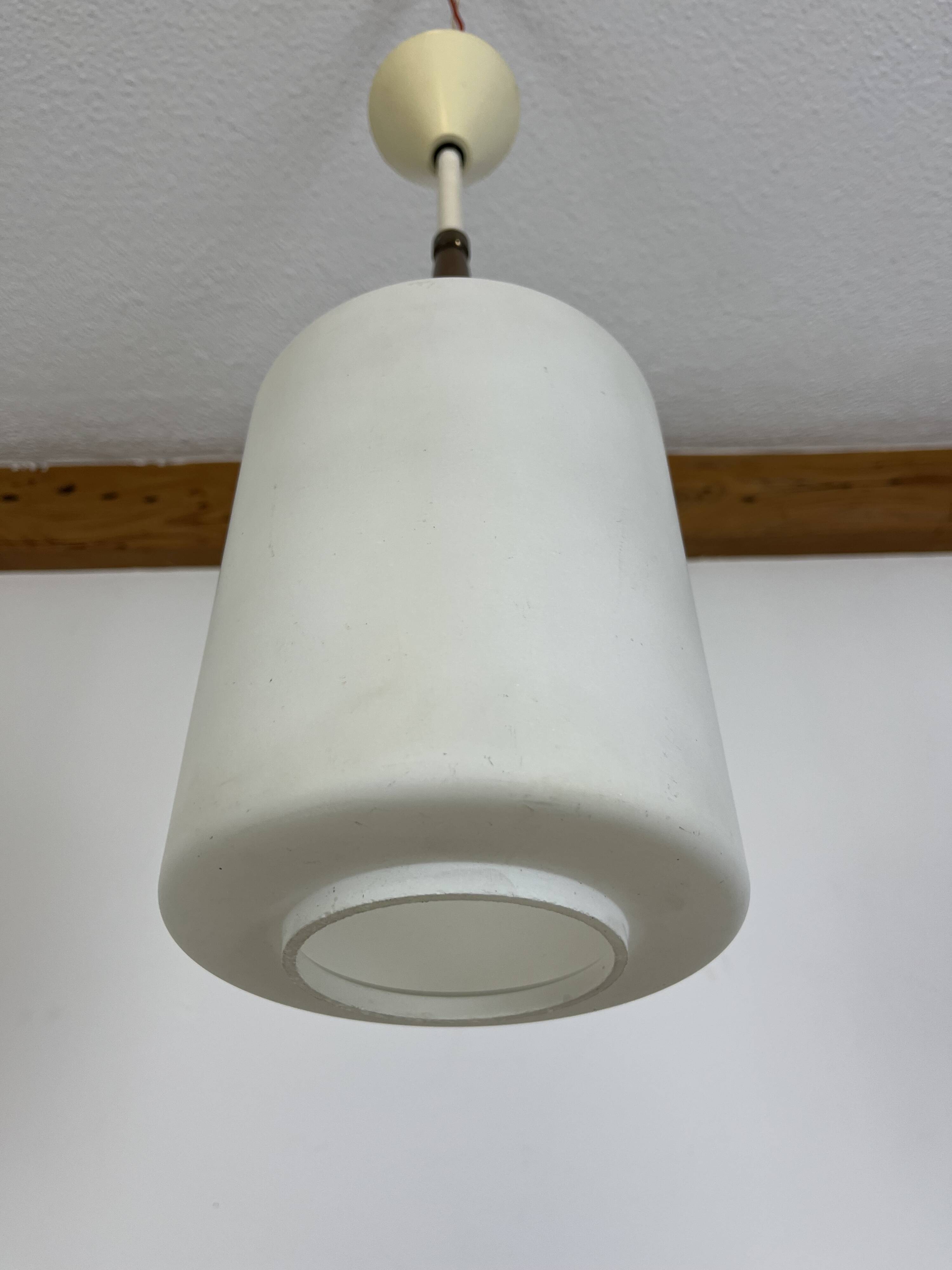 Scandinavian opaline pendant light from the 60s