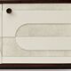 Vintage sideboard with handmade relief surface, metal, Germany, 1960s
