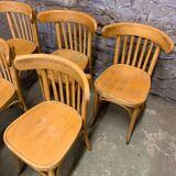 Lot de 6 chaise de bistrot ancienne 1960