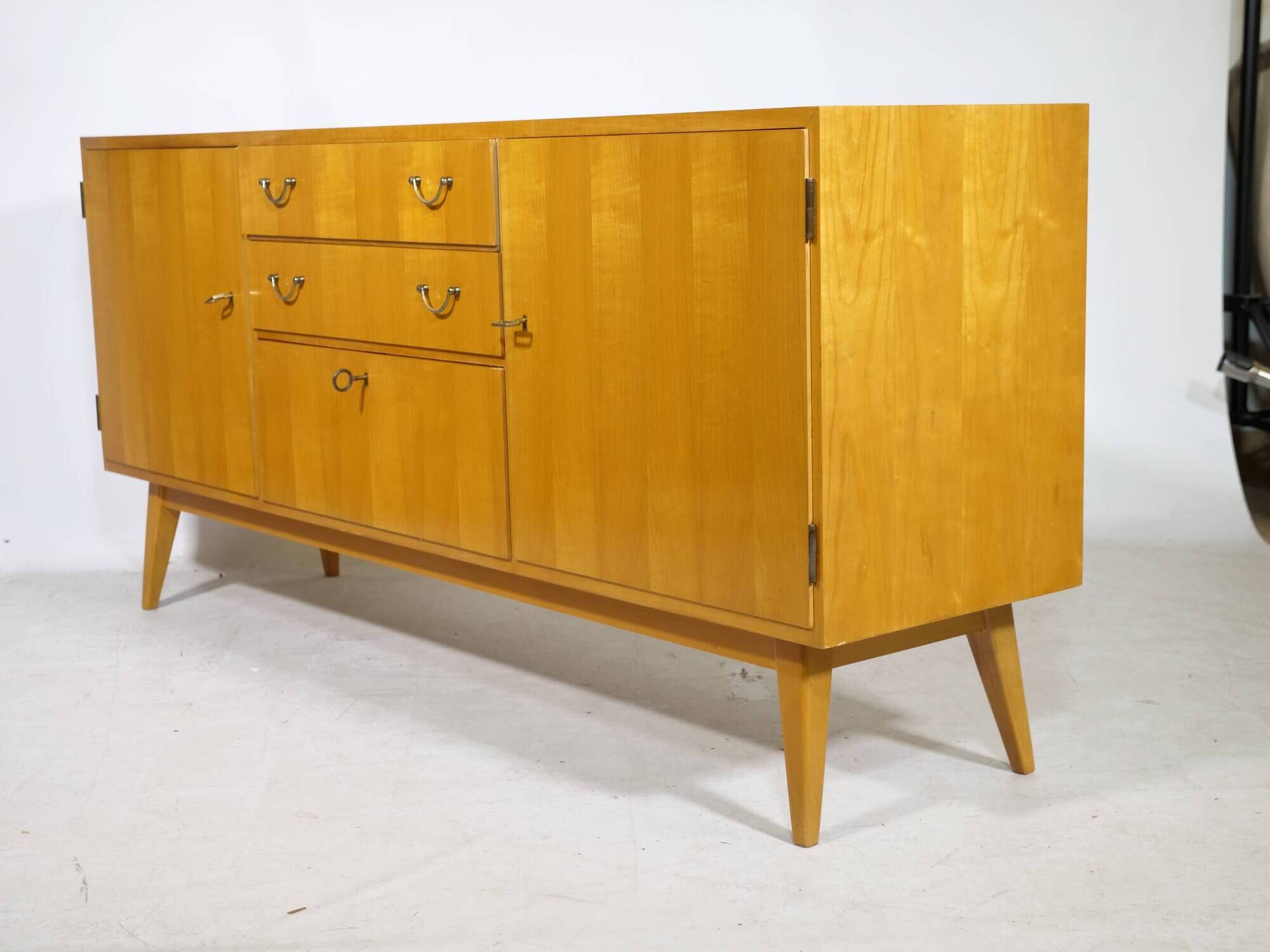 Mid-Century Sideboard in Cherry Wood by Möbel Mann, 1960s
