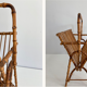 Porte-revues en rotin façon faux-bamboo