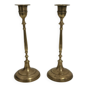 Pair of brass candlesticks
