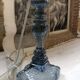 Paire de lampes en verre bleuté