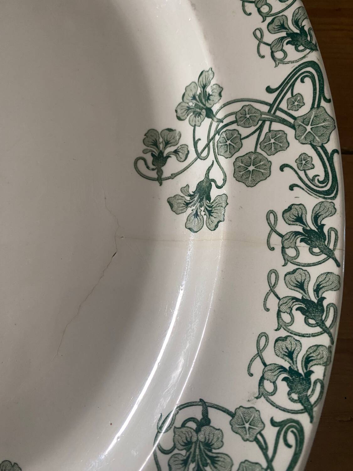 BFK Boch Frères Keramis oval dish, Capucines model, small model