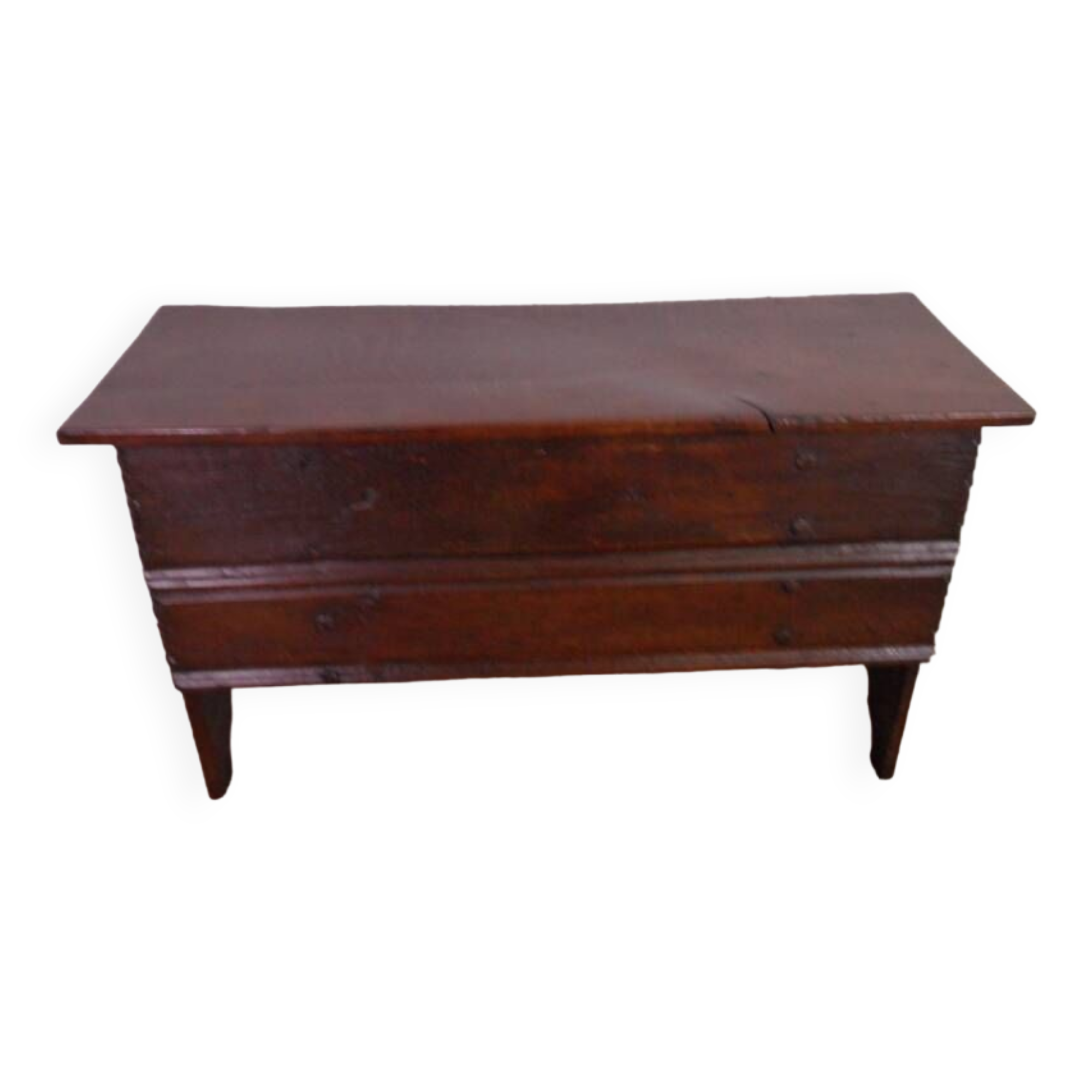 Petit coffre en bois antique en chêne