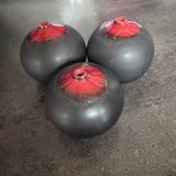 3 spherical soliflore vases by Antonio Lampecco