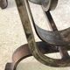 Vintage Brutalist Steel Magazine Rack