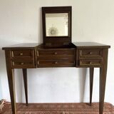 Dressing table, Louis XVI style mahogany side desk