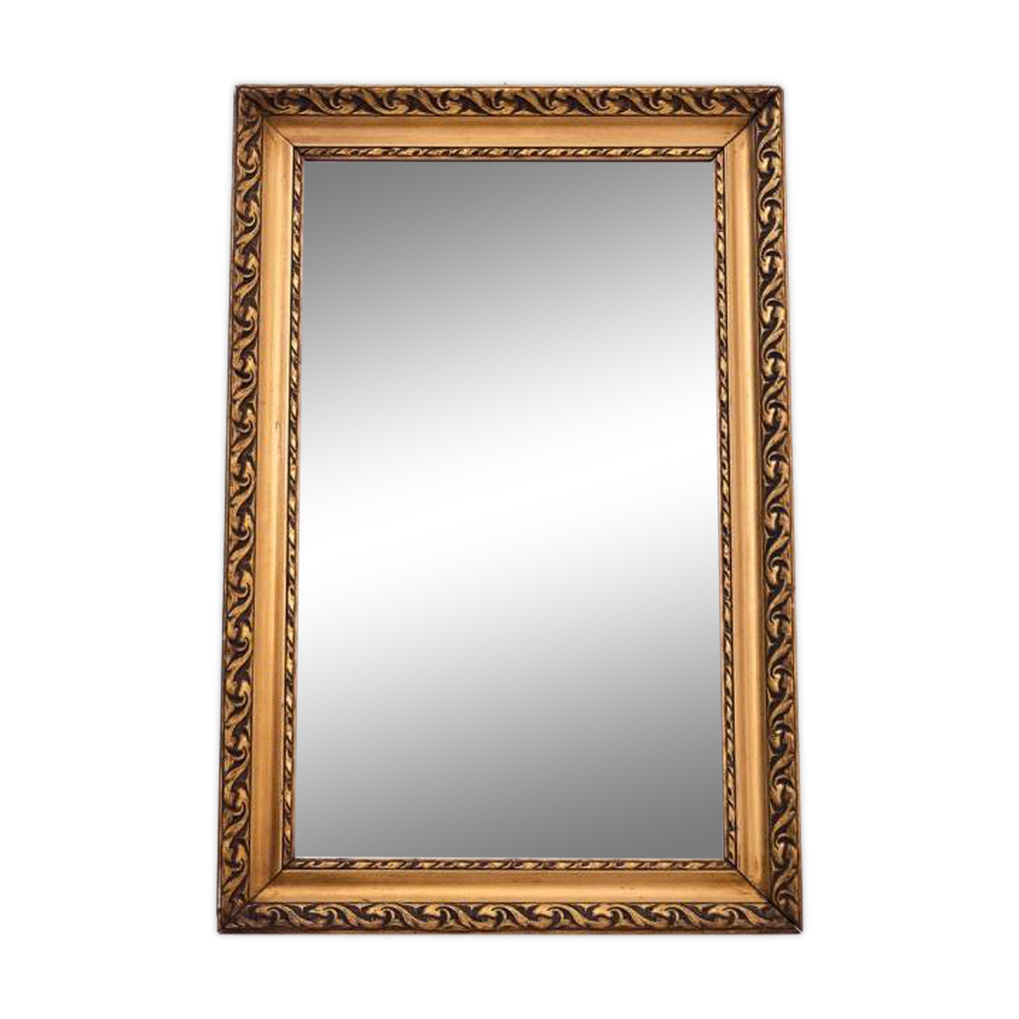 Mirror with a gold frame from the 1950s, France.
