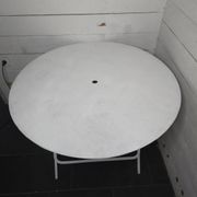 Folding iron garden table