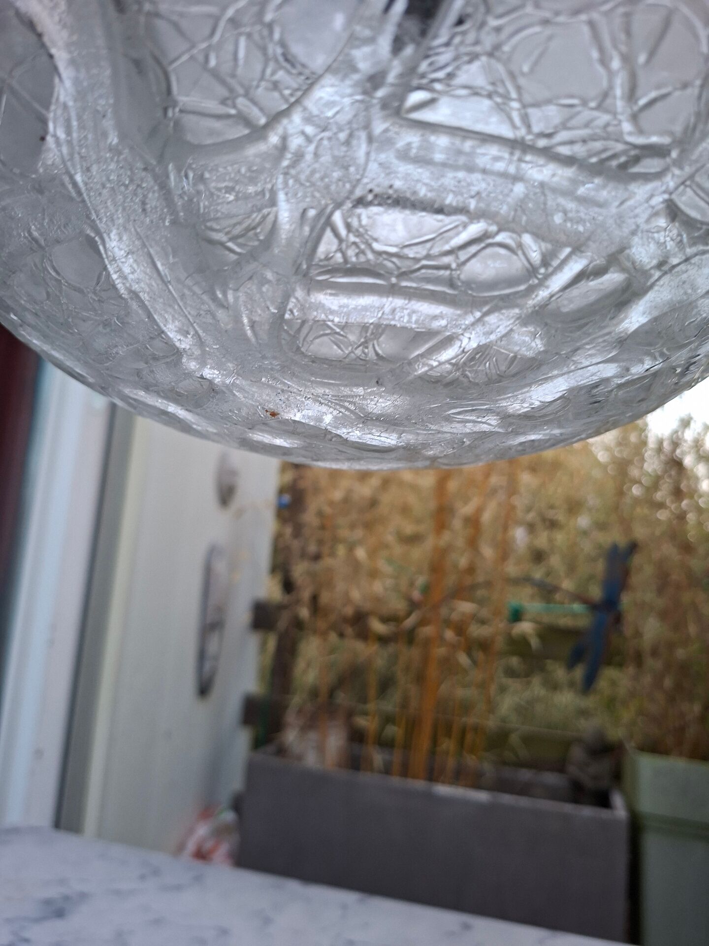 Glass chandelier