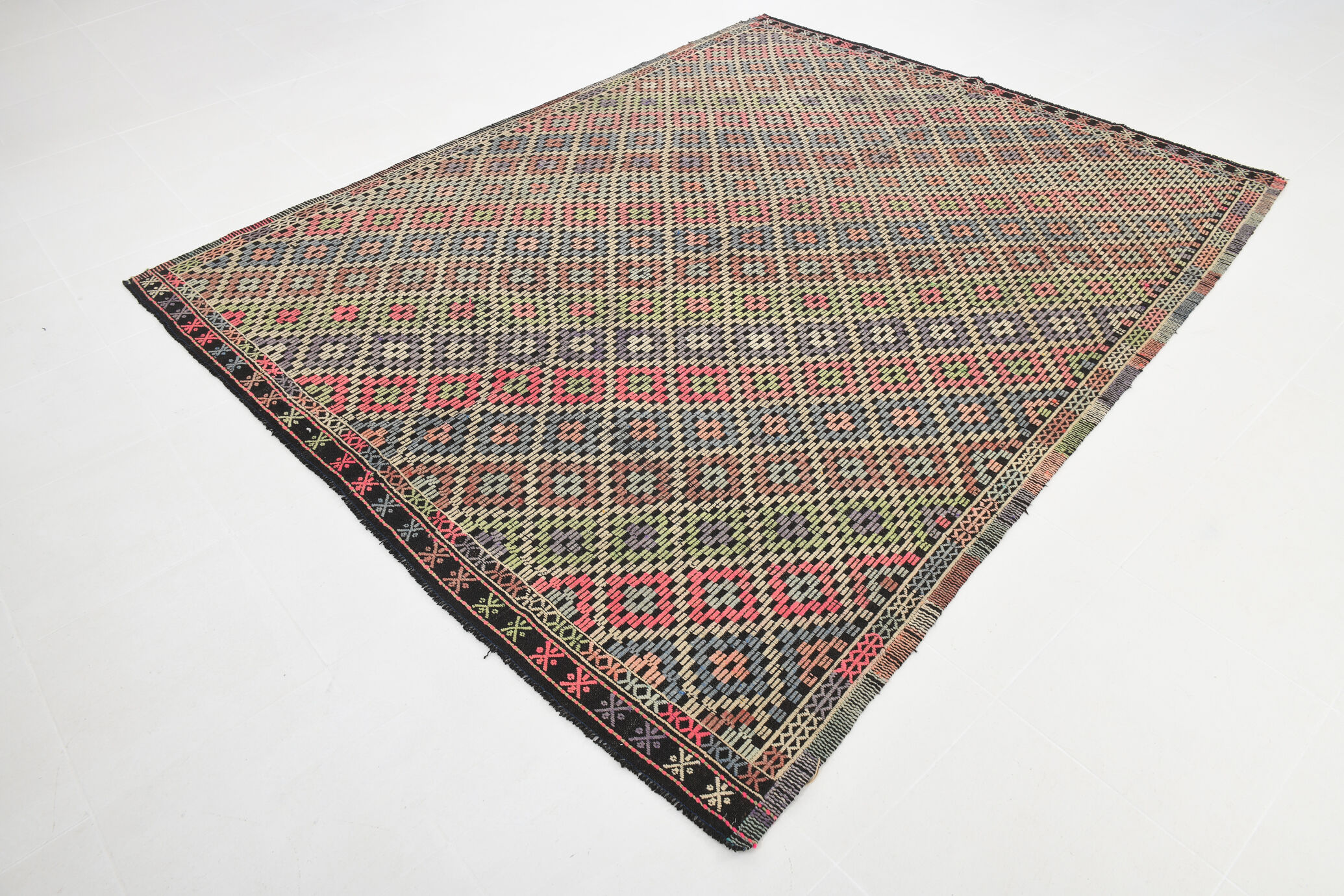 7x8 Handwoven Kilim Rug, 207x262Cm