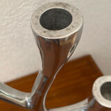 Organic-shaped cast aluminium candlestick
