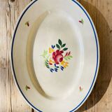 Plat ovale de Gien sce Anne