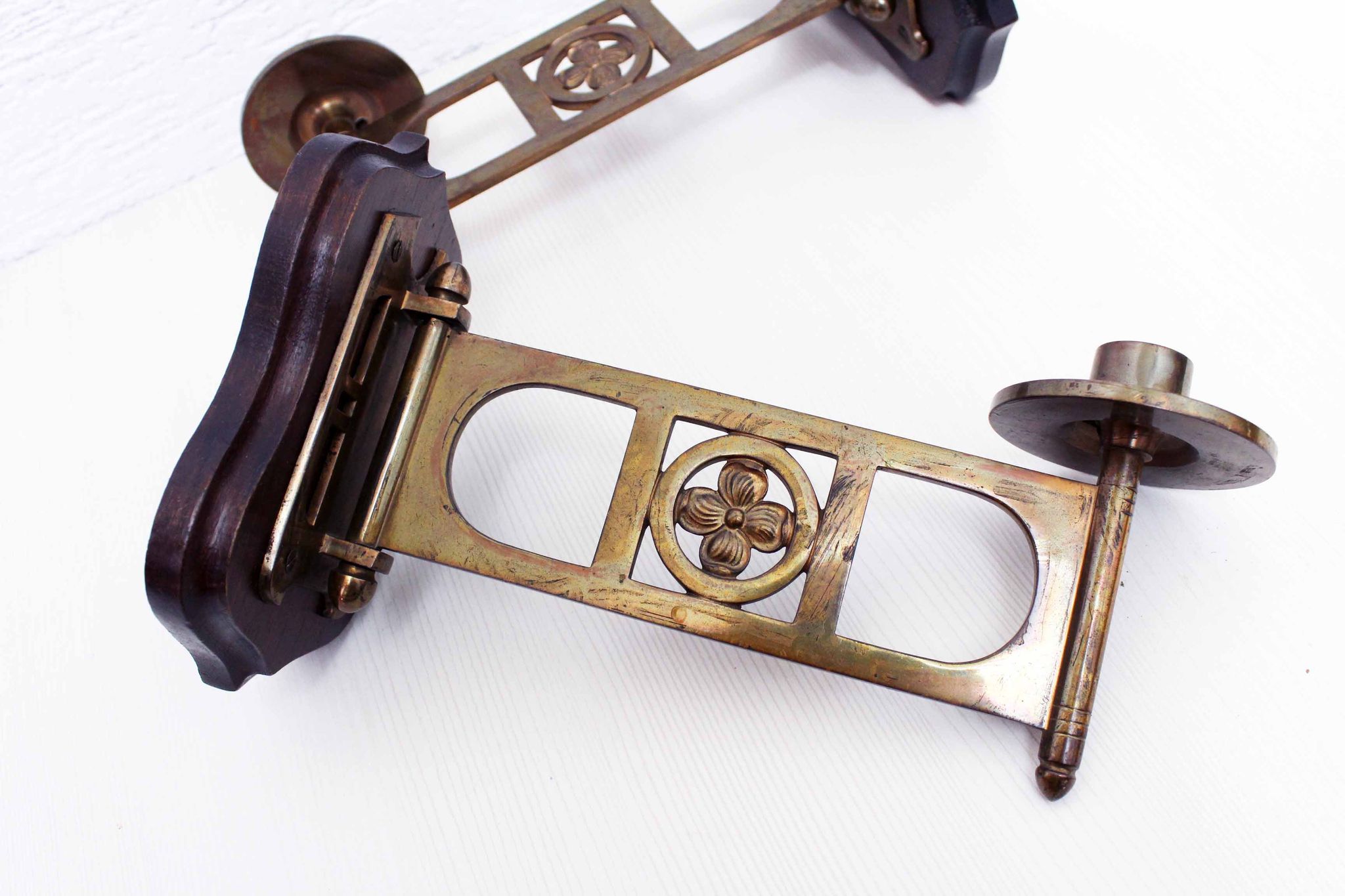 Pair of wall candle holders