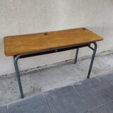 Hitler style 1960 double school desk with locker