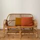 Vintage rattan bench