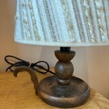 Wood and wool lamp