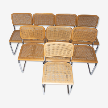 Serie de 8 chaises B32 par Marcel Breuer