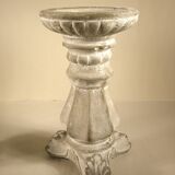 Pair of cement candlesticks