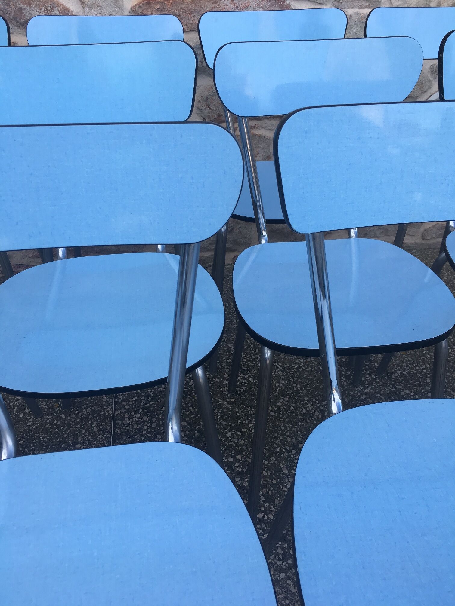 Lot of 14 Formica chairs