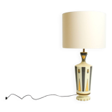 Large ceramic table lamp with Egyptian motifs by Nicolas Blandin, Paris