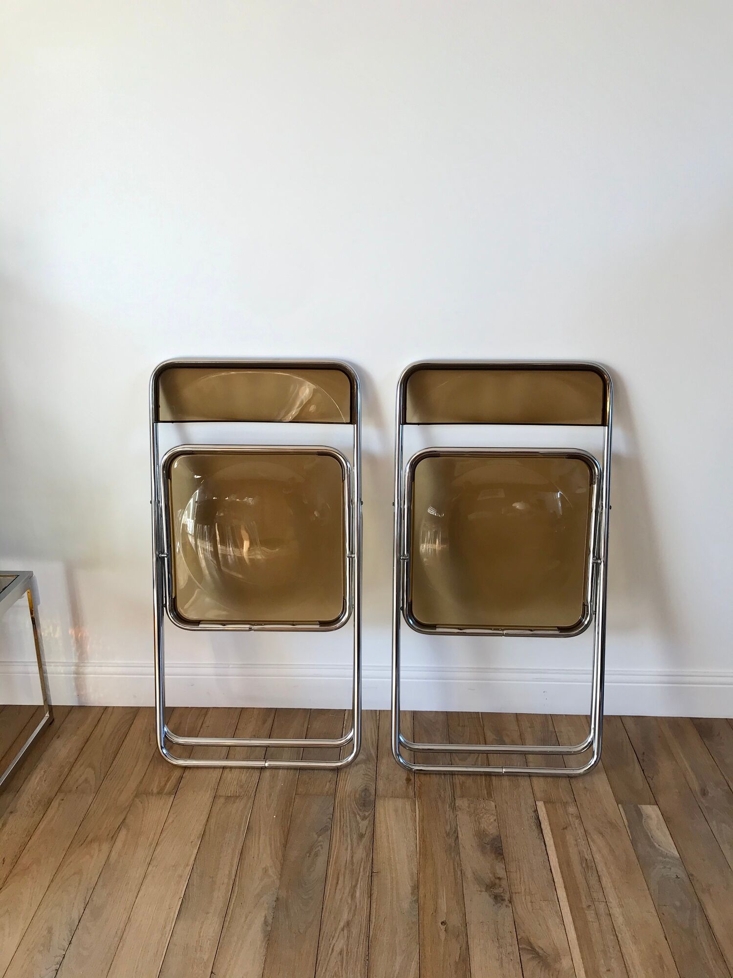 Pair of space age folding chairs, Italy 1967