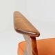Scandinavian orange papaya wool armchair 1960