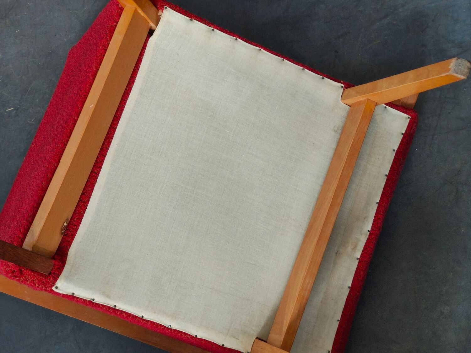 Pair of armchairs red Mier Topolcany 1960