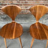 Set of 4 Norman Cherner chairs for Plycraft USA in teak, 1960s