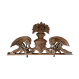 Old carved wooden pediment