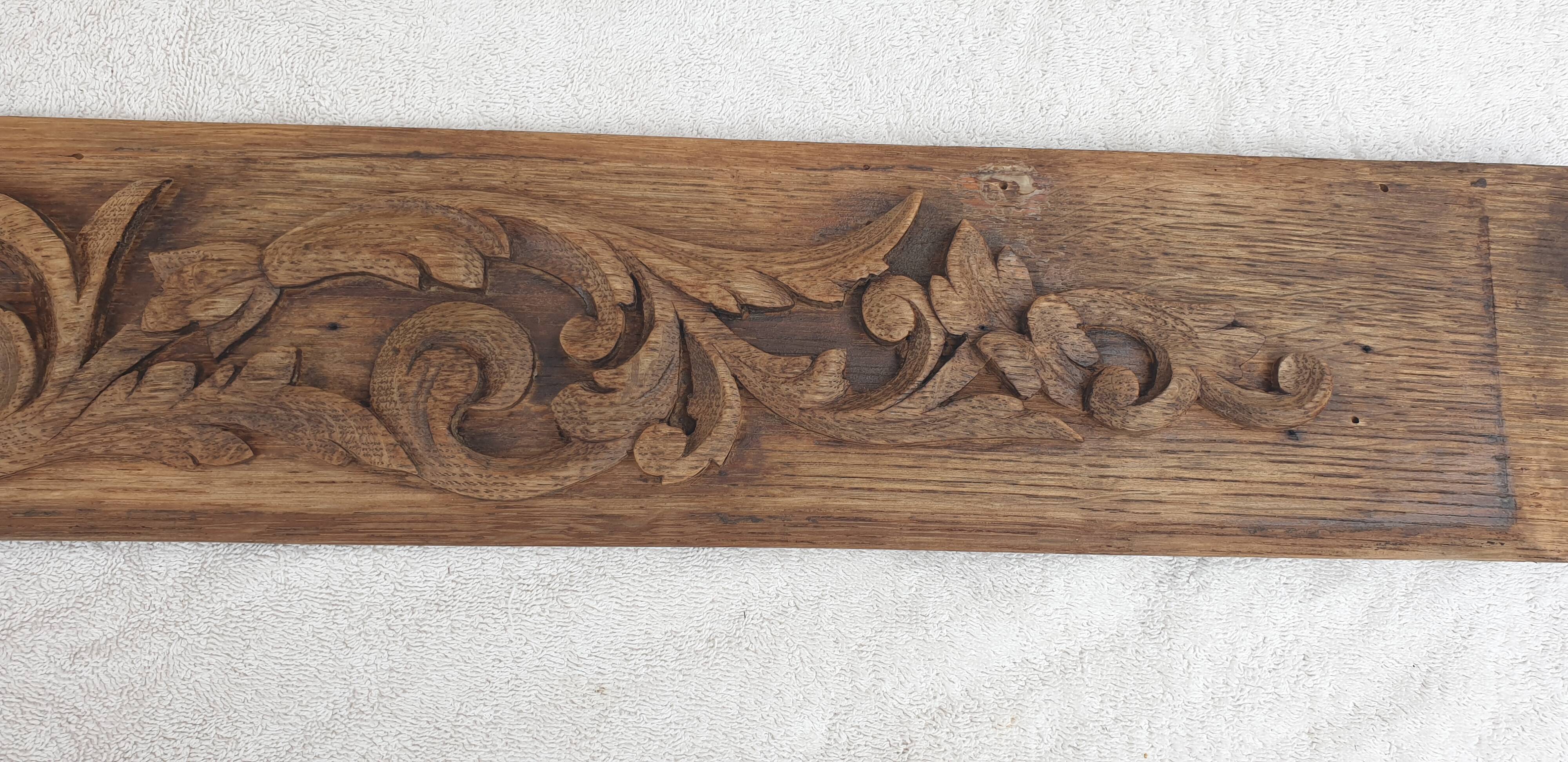Finely carved wooden pediment