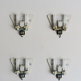 Italian sconces wall lamps  by Leucos with Murano glass, 1970s